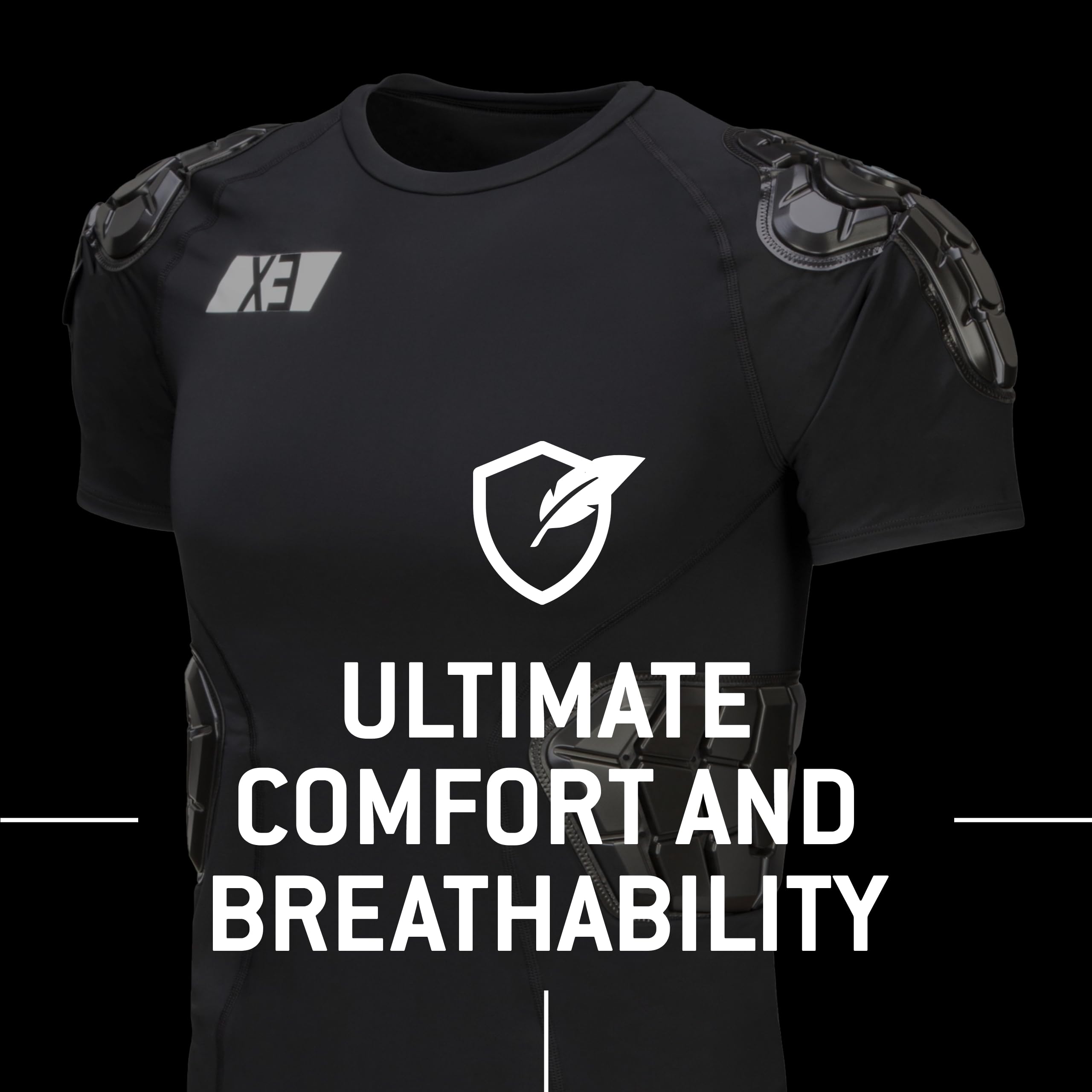 G-Form Pro-X3 Men's Short Sleeve Protective Baselayer Shirt - Breathable Padded Compression Undershirt for Cycling, Mountain Biking & Motorcycle Riding - Moisture Wicking Performance Shirt for Sports & Outdoor Activities