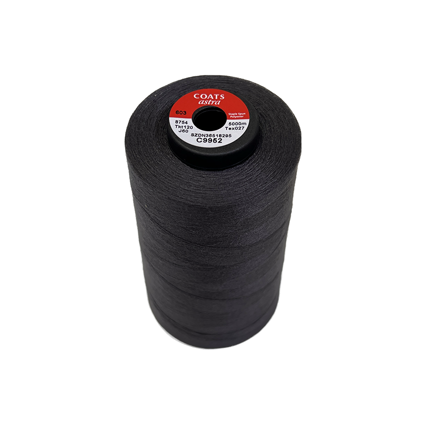 Astra General Use 120 Thread 5000m Cones - High-Quality Sewing Thread for Quilting, Embroidery & Crafting Projects