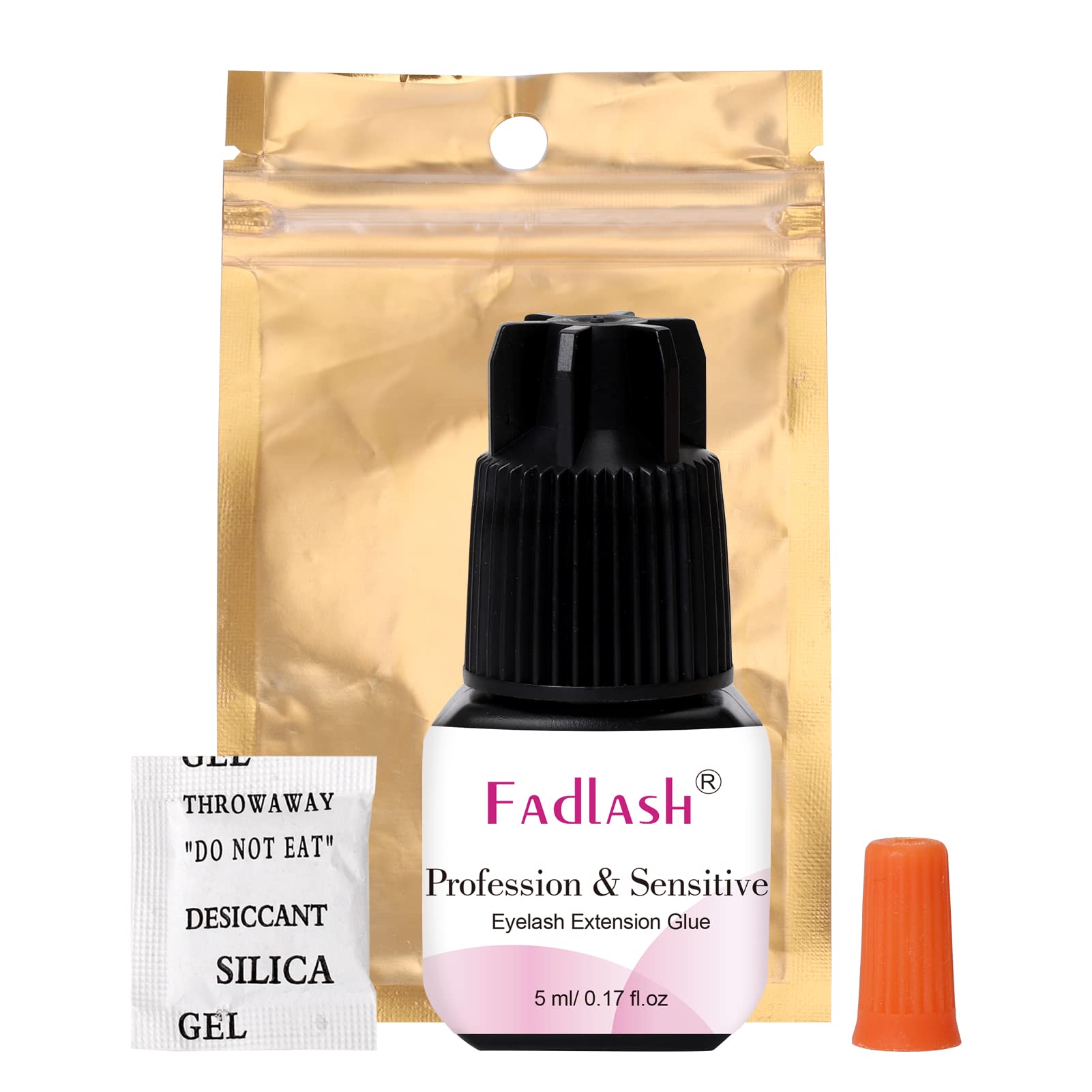 FADLASH Professional Eyelash Extension Glue - Extra Strong 5ml Lash Adhesive with 1 Second Dry Time & 8 Week Retention | Maximum Bonding Power for Salon Use | Perfect for Volume, Classic & Hybrid Lash Extensions
