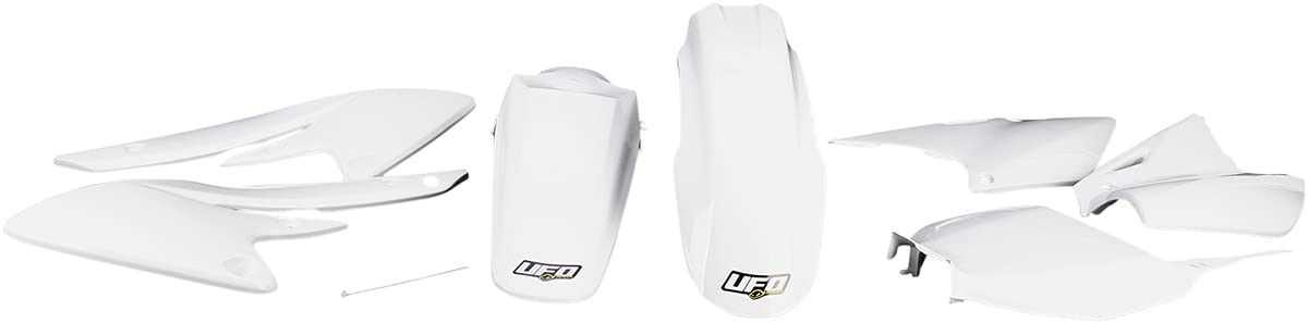 UFO KAKIT203-047 Complete Body Kit for Kawasaki KXF250 2004-2005 Dirt Bike - White - Off-Road Motorcycle Fairings & Protection Gear