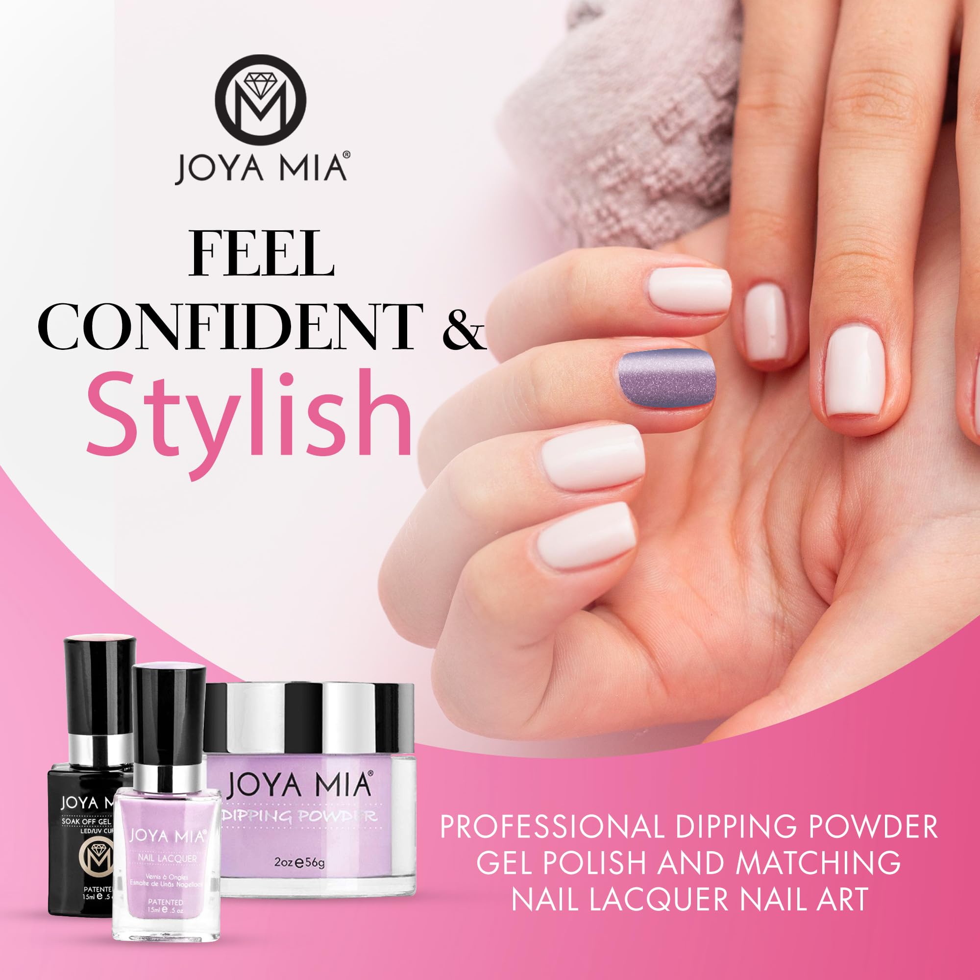 JOYA MIA 3-in-1 Nail Kit with Dip Powder & Gel Polish - Salon & Home Use