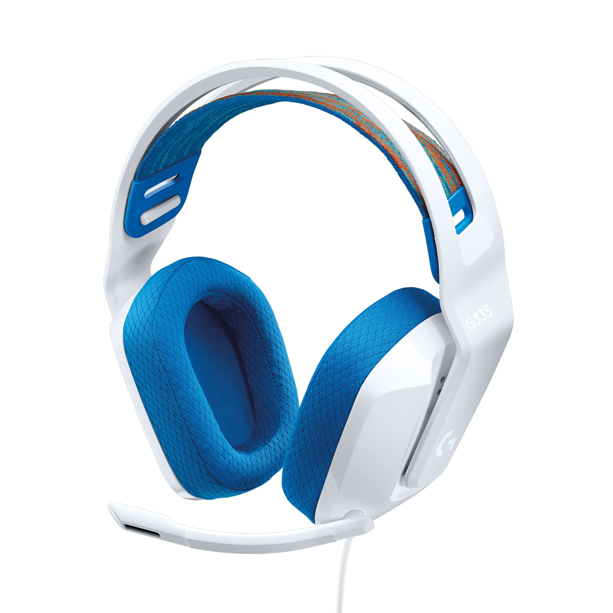 Logitech G335 Wired Gaming Headset with Flip-to-Mute Mic - Lightweight Memory Foam Earpads - 3.5mm Audio Jack - Compatible with PC, PS4, PS5, Xbox, Switch (Renewed, White) - Perfect for Competitive Gaming & Long Sessions