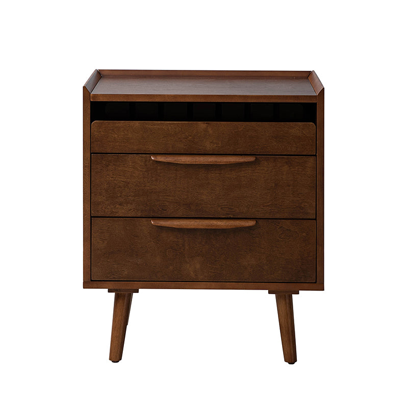 Janet 3-Drawer Nightstand with Optional Styles - Modern Bedside Table for Bedroom, Living Room & Office Storage