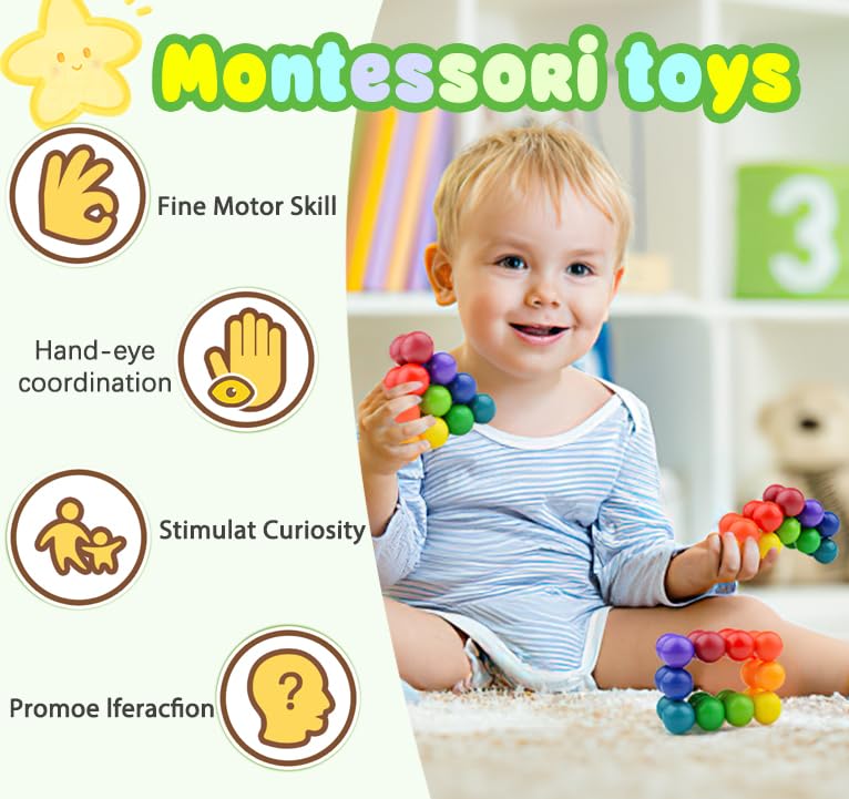 8Pcs Sensory Fidget Toys for Kids with Autism & ADHD - Stress Relief Toys for Adults & Toddlers - Christmas Stocking Stuffers, Travel Toys & Birthday Gifts for Boys Girls Ages 3-7 (Great for Classroom, Car Rides & Anxiety Relief)