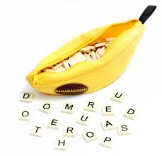 Bananagrams Word Game - Fast-Paced Family Board Game for Kids & Adults - Travel-Friendly in Bag - Perfect for Parties, Road Trips & Educational Fun