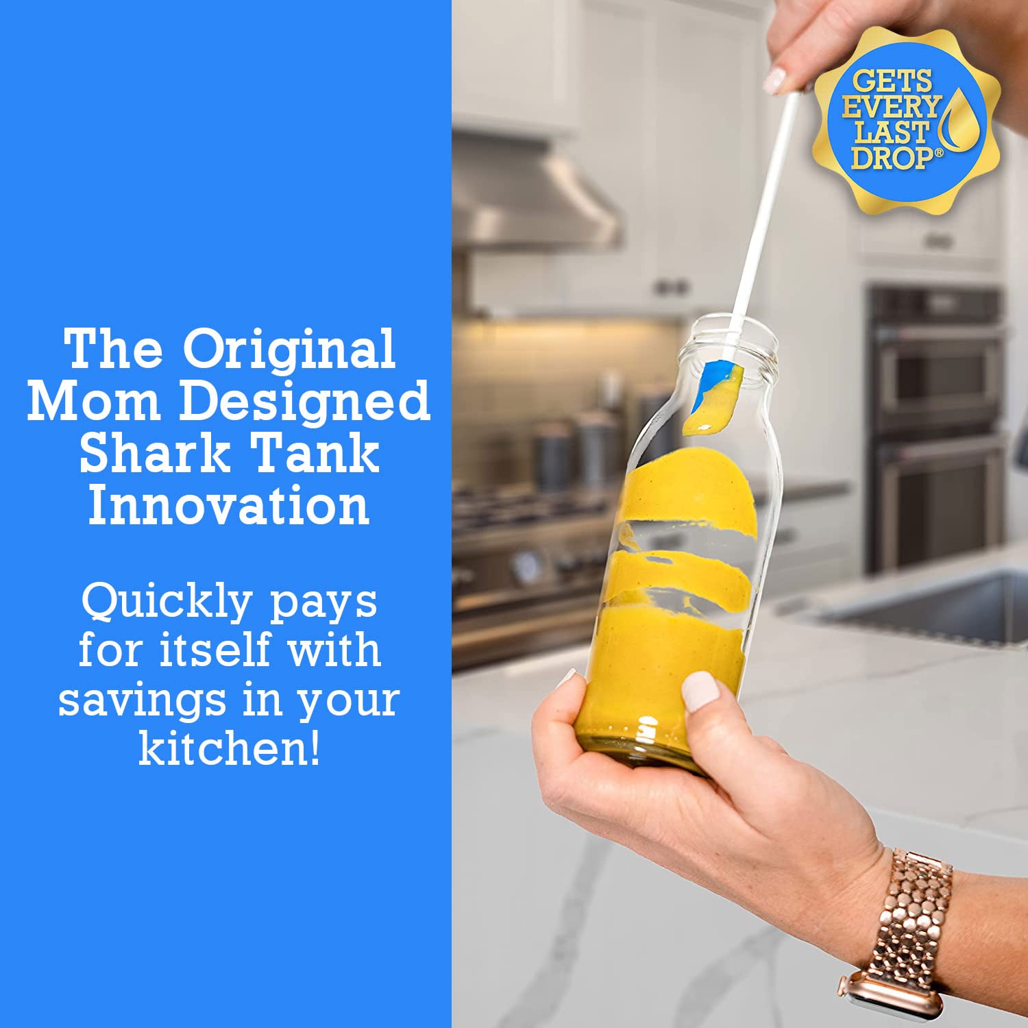 12-Inch Blue Spatty Daddy Kitchen Spatula - Perfect for Jars & Stocking Stuffers
