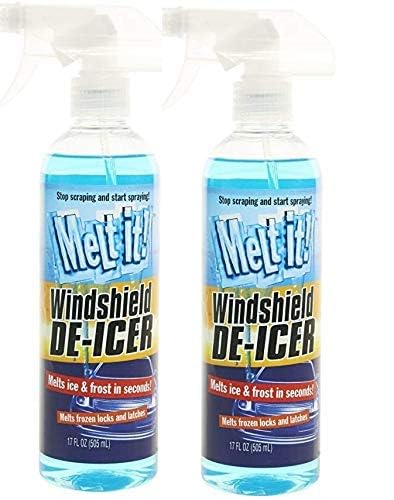 E·Z·R Windshield De-Icer – Fast-Acting Ice Melter for Cars (17 Fl Oz 2-Pack) | Instantly Removes Ice, Frost & Snow from Windshields, Windows, Mirrors & Locks | All-Season Winter Car Care Solution for Safe Driving in Cold Weather
