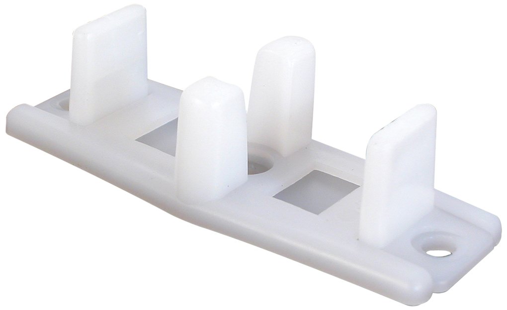 Prime-Line N 6562 Adjustable Nylon Bypass Door Guide - 3/4 Inch Height (2 Pack) - Perfect for Sliding Closet Doors and Cabinet Tracks