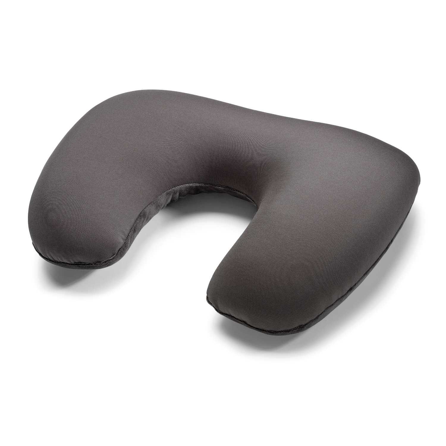 Samsonite 2-in-1 Magic Travel Pillow - Memory Foam Neck Support for Airplane, Car & Office - Charcoal Gray One Size Universal Comfort for Long Flights & Road Trips