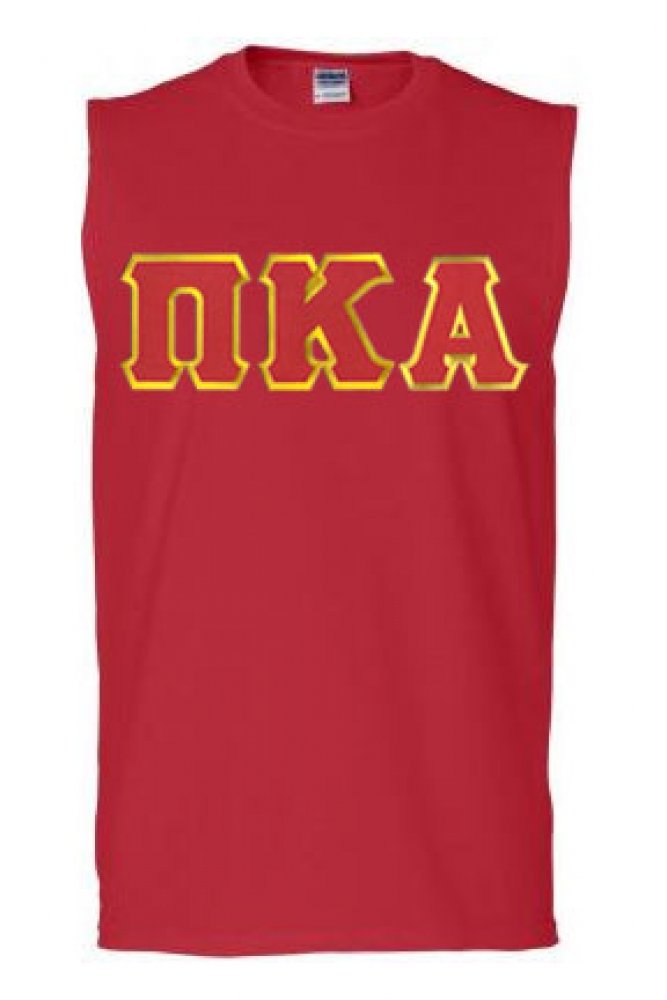 Pi Kappa Alpha Fraternity Lettered Sleeveless T-Shirt - Comfortable Greek Life Apparel for College Events & Summer Parties