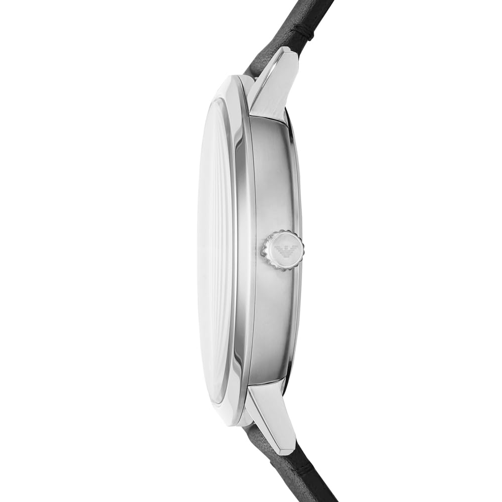 Emporio Armani Men's Stainless Steel Watch with Three-Hand Date Display - 43mm Case | Perfect for Business, Casual Wear & Special Occasions