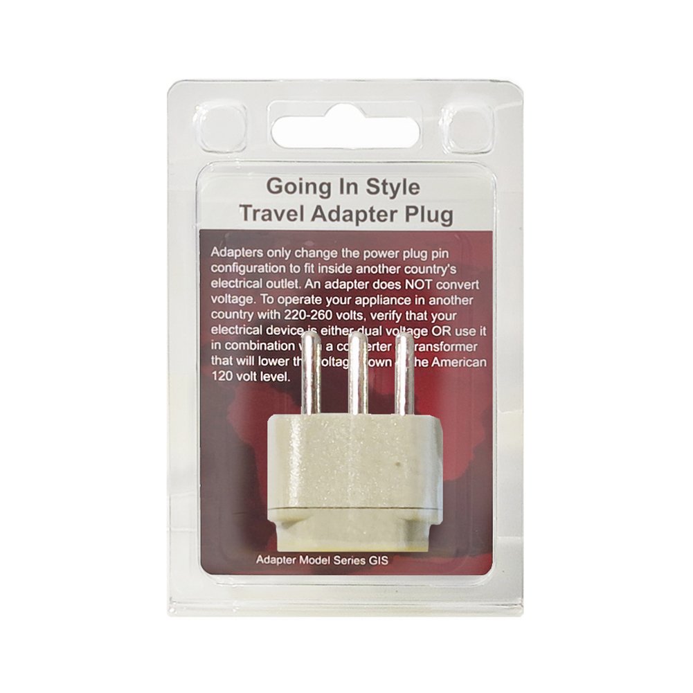 Grounded Adapter Plug - US to Italy Travel Converter with CE Certification | Perfect for Charging Devices in Italy
