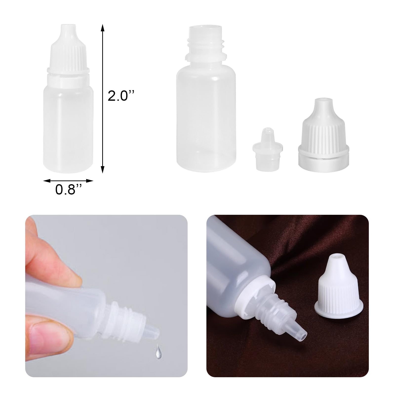 12pcs 10ml Plastic Eye Dropper Bottles with Caps - Squeezable Empty Dropper Bottles for Essential Oils, Eyelash Serums, DIY Cosmetics & Travel Liquids - Perfect for Beauty, Skincare & Crafting Projects