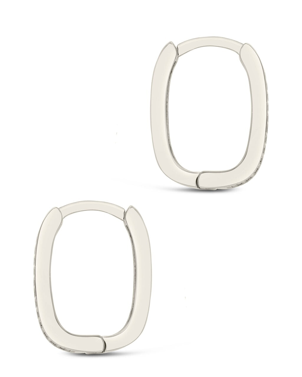 Stylish CZ Rectangle Huggie Hoop Earrings for Men - Trendy Minimalist Jewelry Gift for Everyday Wear & Special Occasions
