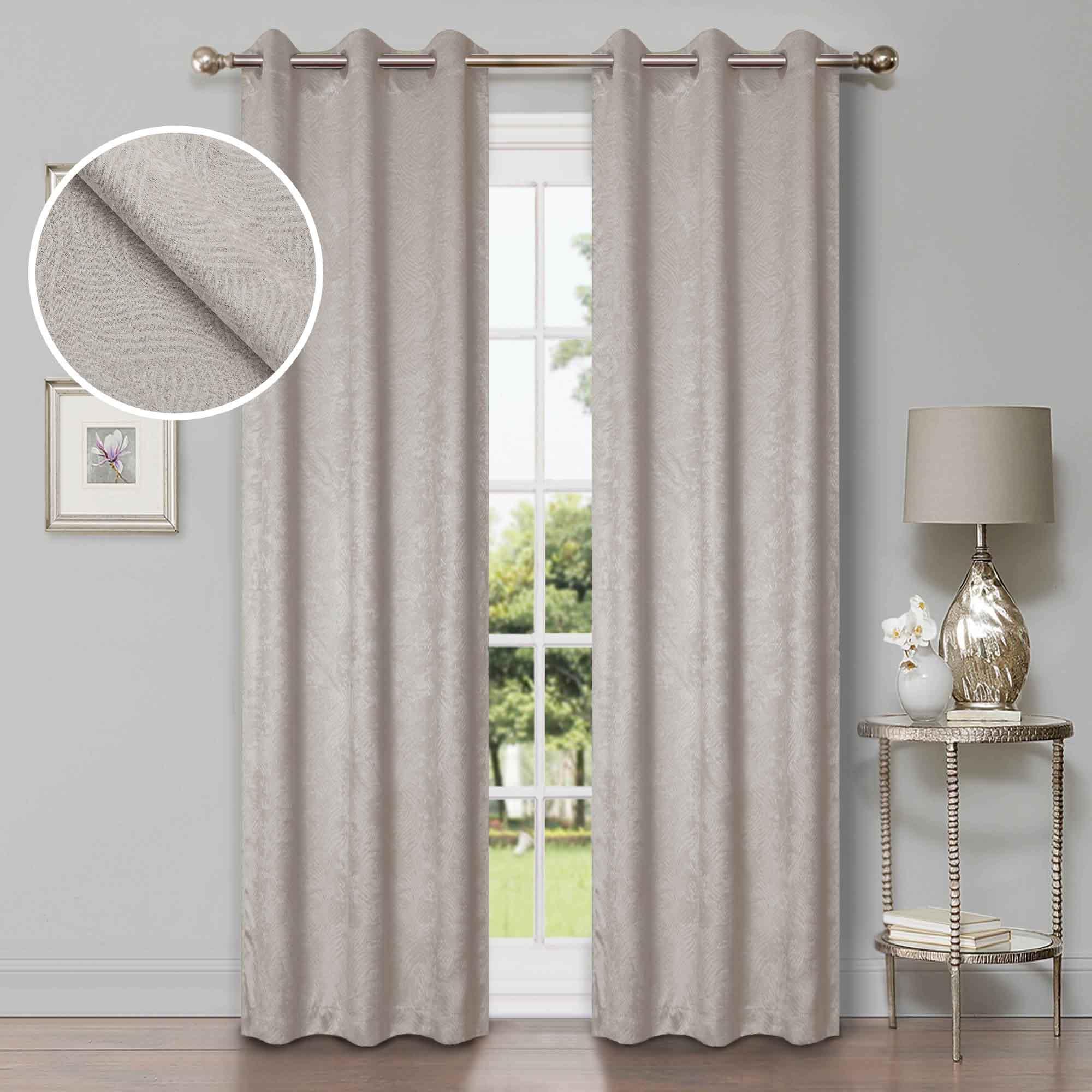 Waverly Thermal Blackout Grommet Curtains - 2-Panel Set (42 Inch) for Bedroom & Living Room Blackout Window Treatments