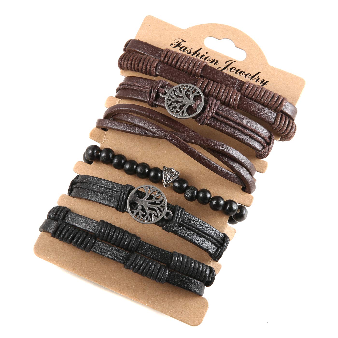 Genuine Leather Tree of Life Bracelet for Men & Women - Tiger Eye & Lava Rock Beads, Elastic Ethnic Tribal Wristband - Perfect for Yoga, Meditation & Boho Fashion Accessories