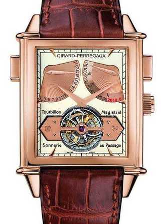 Girard Perregaux Vintage 1945 Tourbillon Magistral 18K Rose Gold Men's Luxury Watch - Perfect for Formal Events & Collector's Showcase