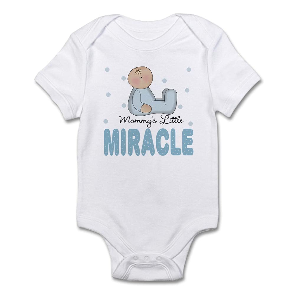 Mommy's Little Miracle Baby Boy Bodysuit - Cute Newborn Onesie for Infant Boys - Perfect for First Photos, Baby Showers & Special Occasions