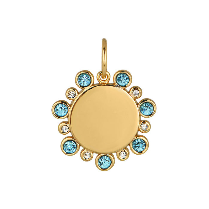 Goldbug Collection March Birthstone Pendant Necklace - Aquamarine Gemstone Jewelry for Women - Perfect Birthday Gift & Everyday Elegance