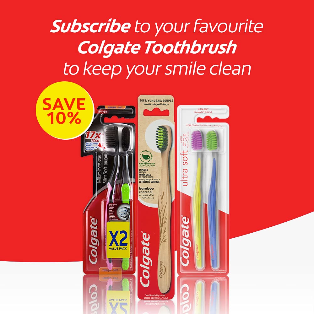 Colgate Extra Clean Medium Toothbrushes - Soft Bristles for Gentle Cleaning - Perfect for Daily Oral Care & Travel Use