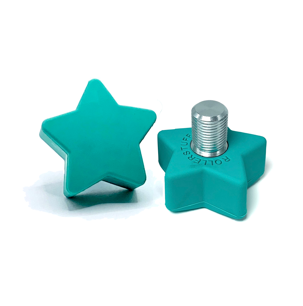 RollerStuff Adjustable Toe Stops for Roller Skates - Teal Color, Perfect for Roller Derby, Artistic Skating & Outdoor Rollerblading