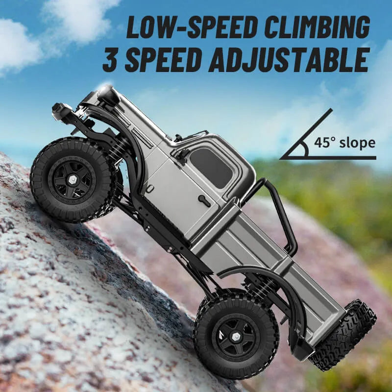 JJRC C8813 4WD 2.4GHz Remote Control Rock Crawler Truck - Off-Road RC Car with Climbing Ability for Kids & Adults | Perfect for Backyard Adventures, Trail Crawling & Off-Road Racing