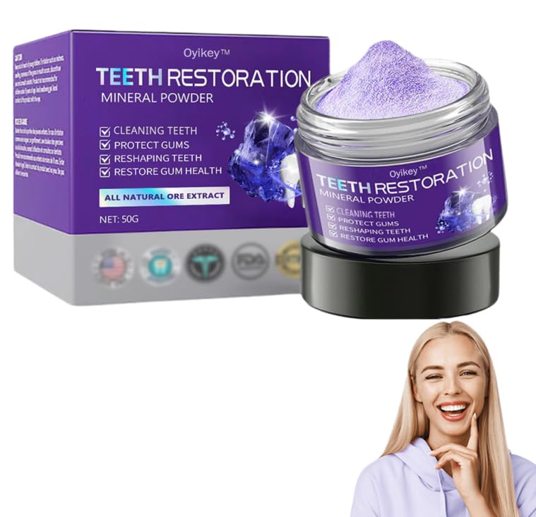 Oyikey Teeth Remineralizing Powder - Natural Tooth Powder for Strengthening Teeth & Gums | Enamel Repair, Whitening & Oral Care | Perfect for Sensitive Teeth & Daily Dental Hygiene