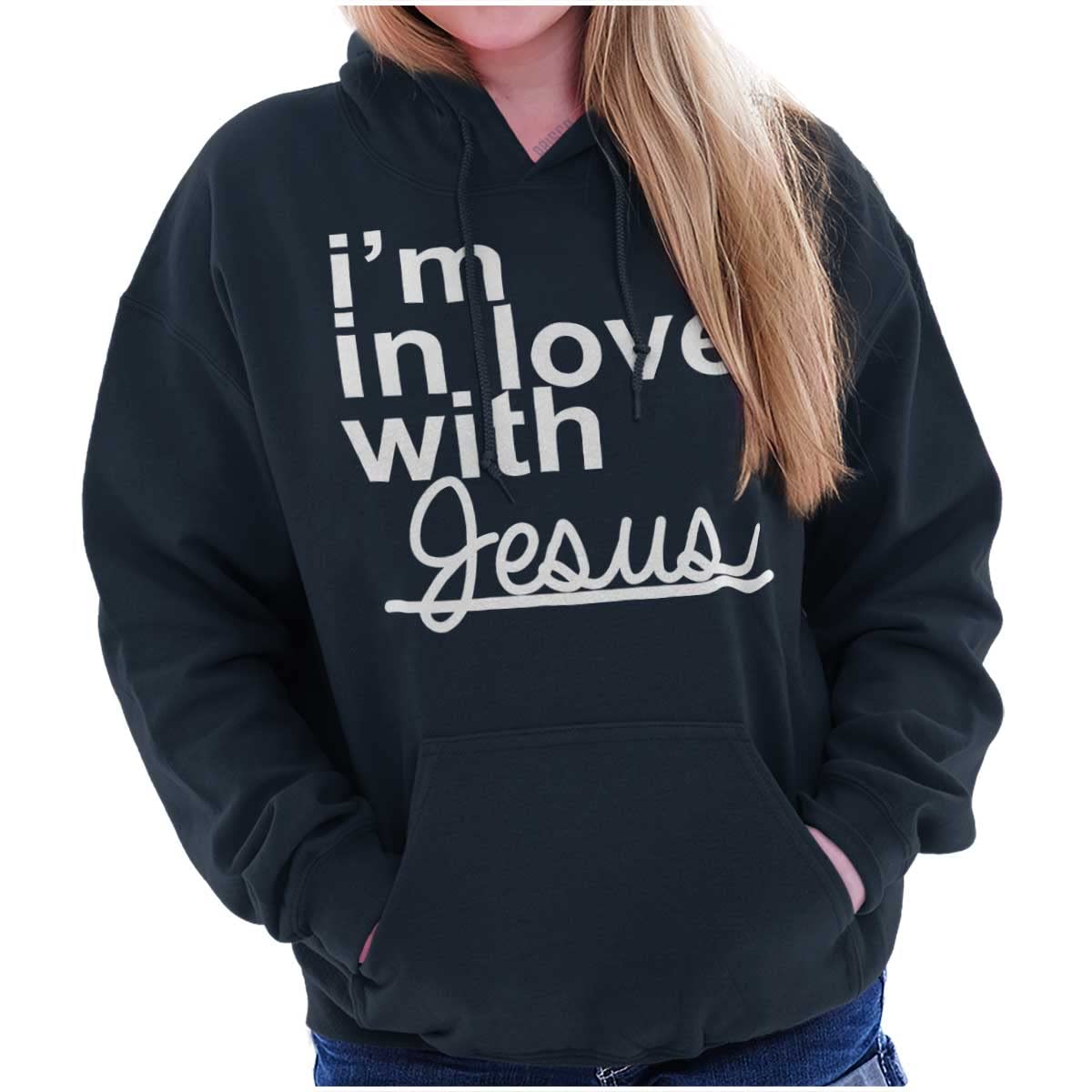Christian Hoodie for Women - 'I'm in Love With Jesus' Classic Teaze Sweatshirt | Faith-Based Apparel for Church, Bible Study & Everyday Wear
