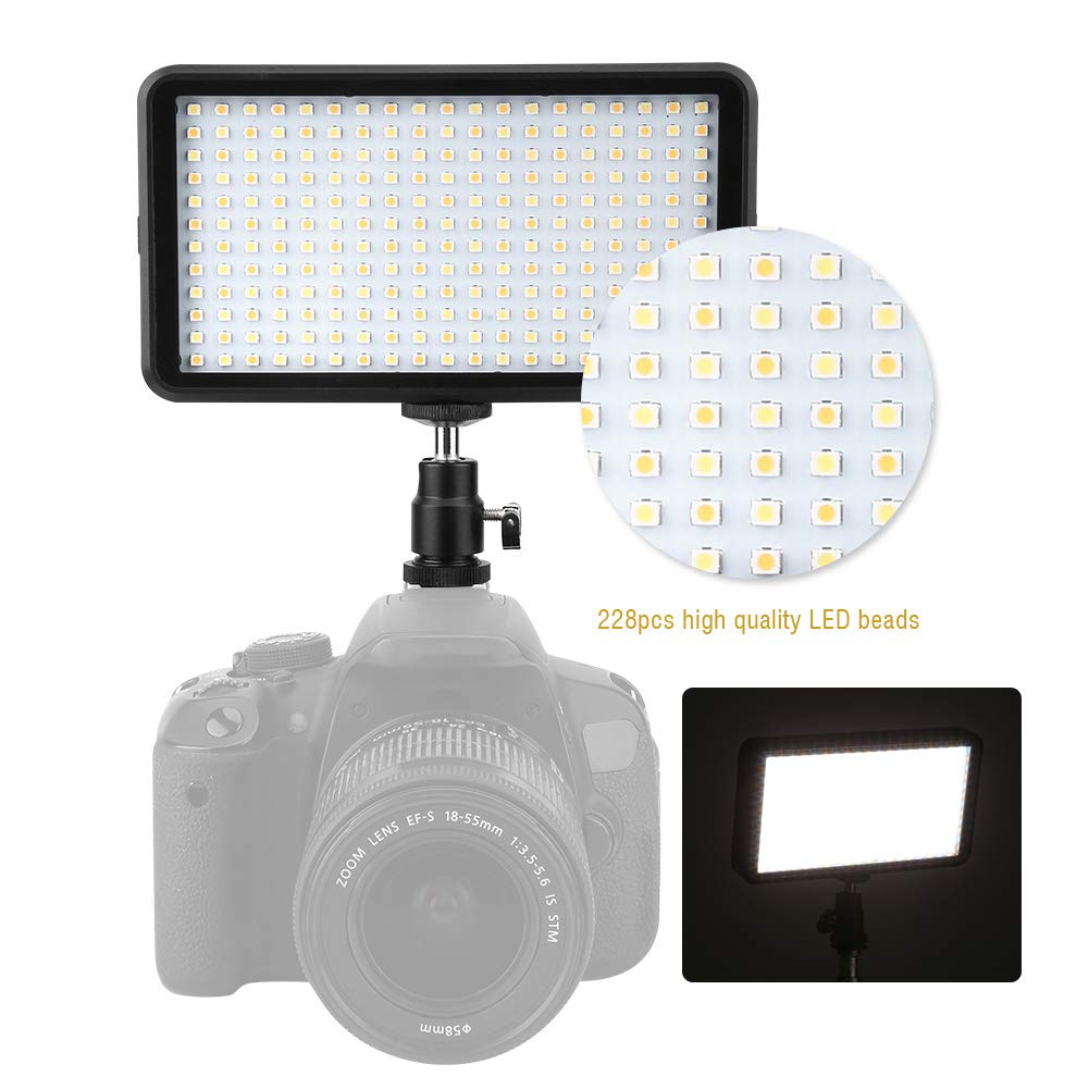 AKOZON 18W LED Light Panel - 3200K-6000K Adjustable Color Temperature, Dimmable Video Lighting for DSLR Cameras, YouTube Videos, Photography & Studio Fill Light - Perfect for Vlogging, Live Streaming & Product Photography