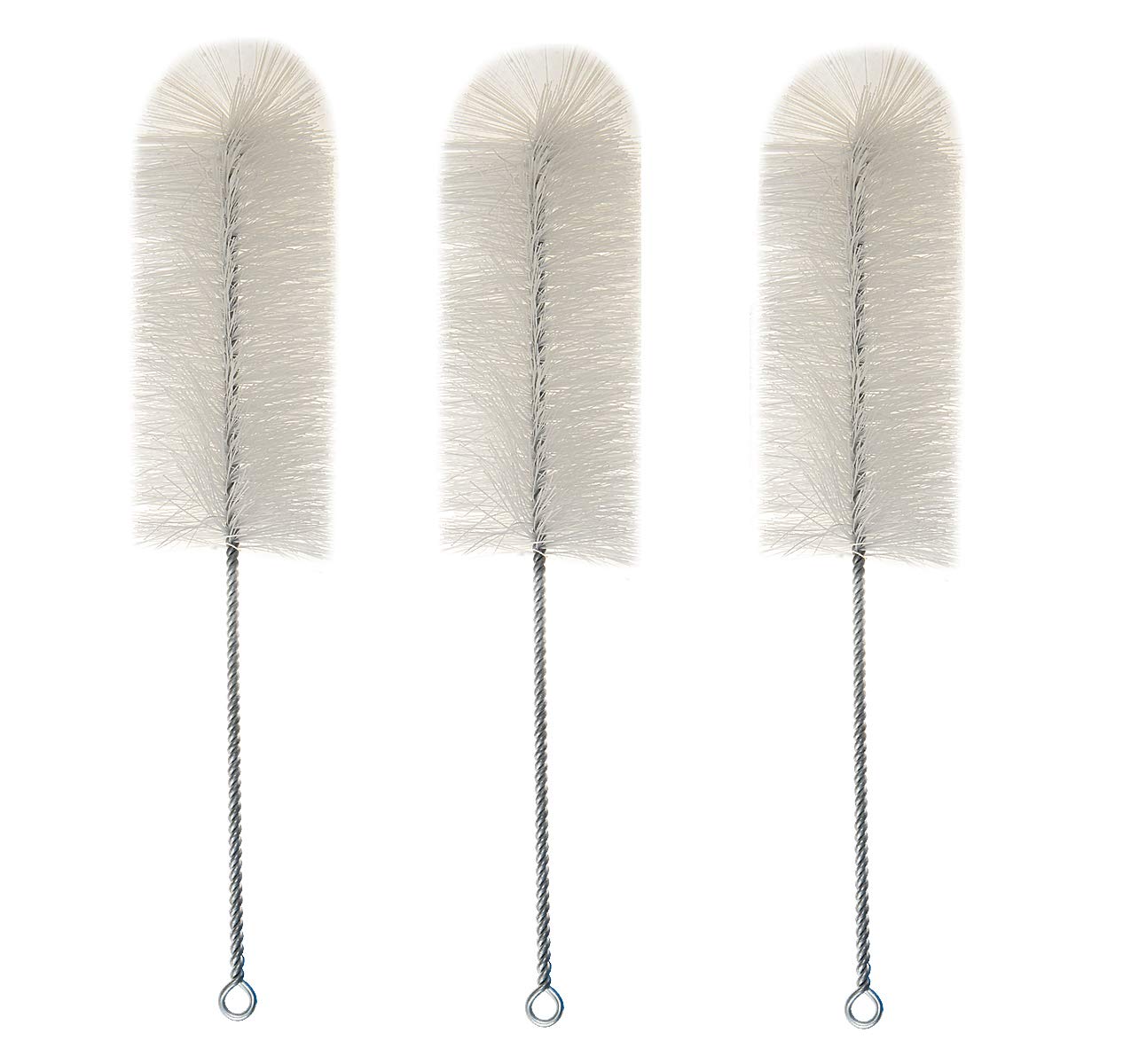 60mm Nylon Tube Bottle Brush - 3Pcs for Lab & Chemistry Cleaning
