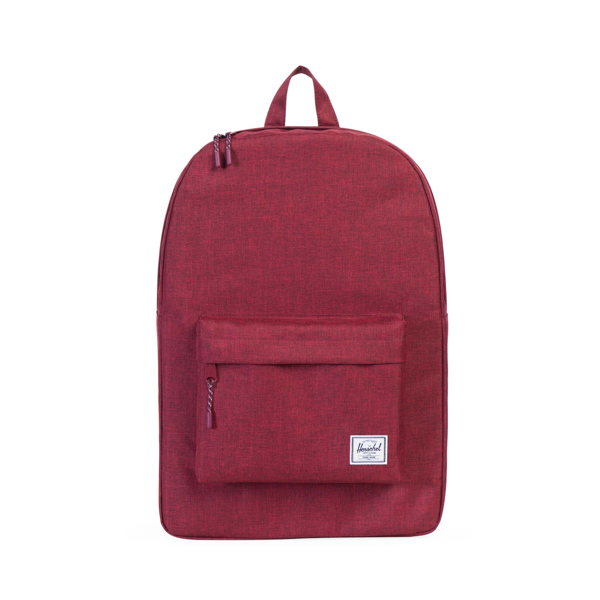 Herschel Classic Backpack for Men & Women - Stylish Laptop Backpack with USB Charging Port, Water-Resistant Travel Backpack for Work, School, College, Hiking & Commuting - Wine Red