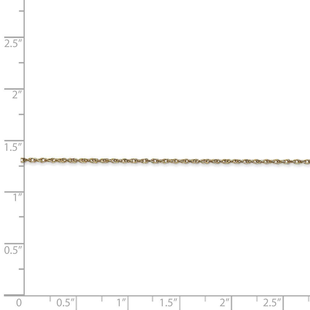 10K Yellow Gold Cable Rope Pendant Chain Necklace 18 Inches - Roy Rose Jewelry for Women, Gift for Her, Birthday, Anniversary, Valentine's Day