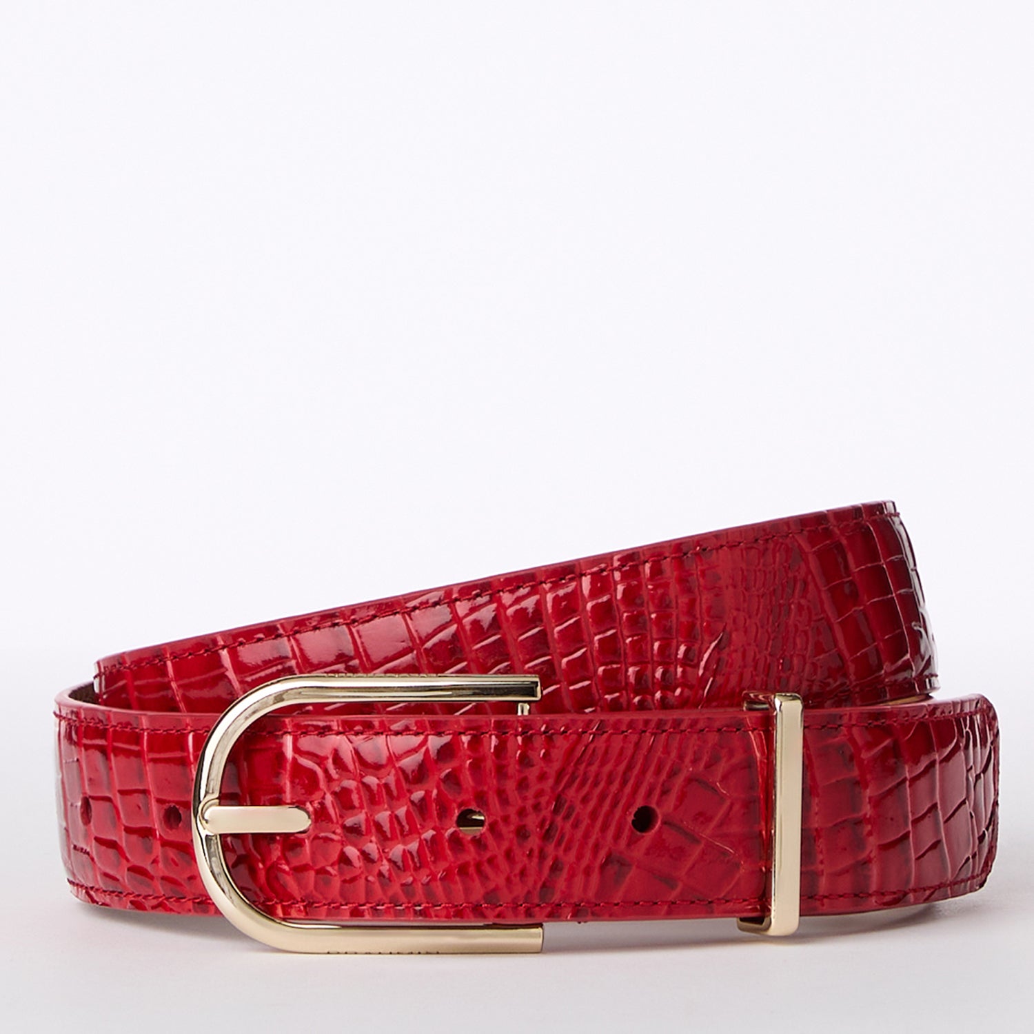 Genuine Leather Belt with Gold Buckle - Medium Width for Men & Women | Perfect for Office, Casual Wear & Formal Occasions