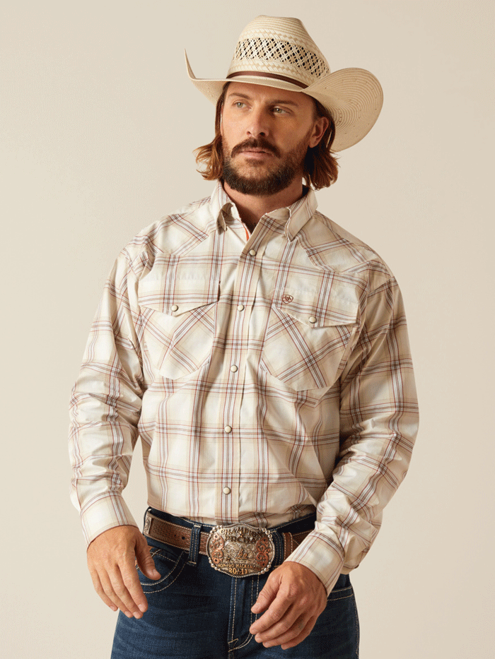 Ariat Men's Pro Series Prescott Classic Fit Shirt - Sandshell | Western Workwear & Casual Shirt for Ranch, Rodeo & Outdoor Activities