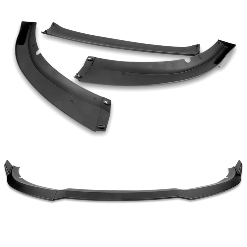 Q1-TECH Front Bumper Lip Spoiler for 2015-2022 Dodge Charger SE RT SXT GT | Unpainted Matte Black STP-Style Body Kit Splitter | Enhanced Aerodynamics & Aggressive Styling for Street Racing & Car Shows