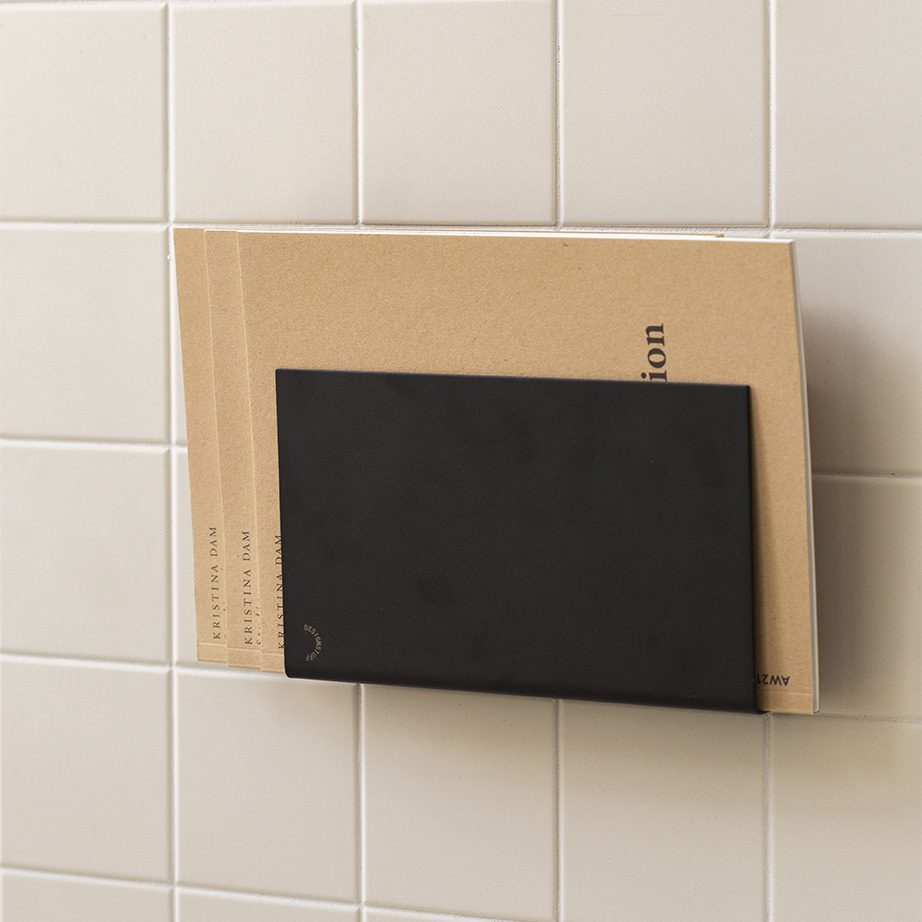 Wall Mounted Magazine Holder - Black Metal Organizer for Books, Newspapers & Mail - Perfect for Living Room, Office & Bedroom Storage