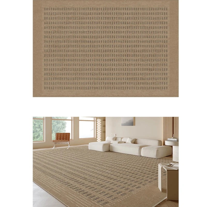 Luxury Cora Velvet WaterShield Textured Area Rug for Living Room - Soft, Stain-Resistant & Durable - Perfect for Home Decor, Family Gatherings & Cozy Spaces
