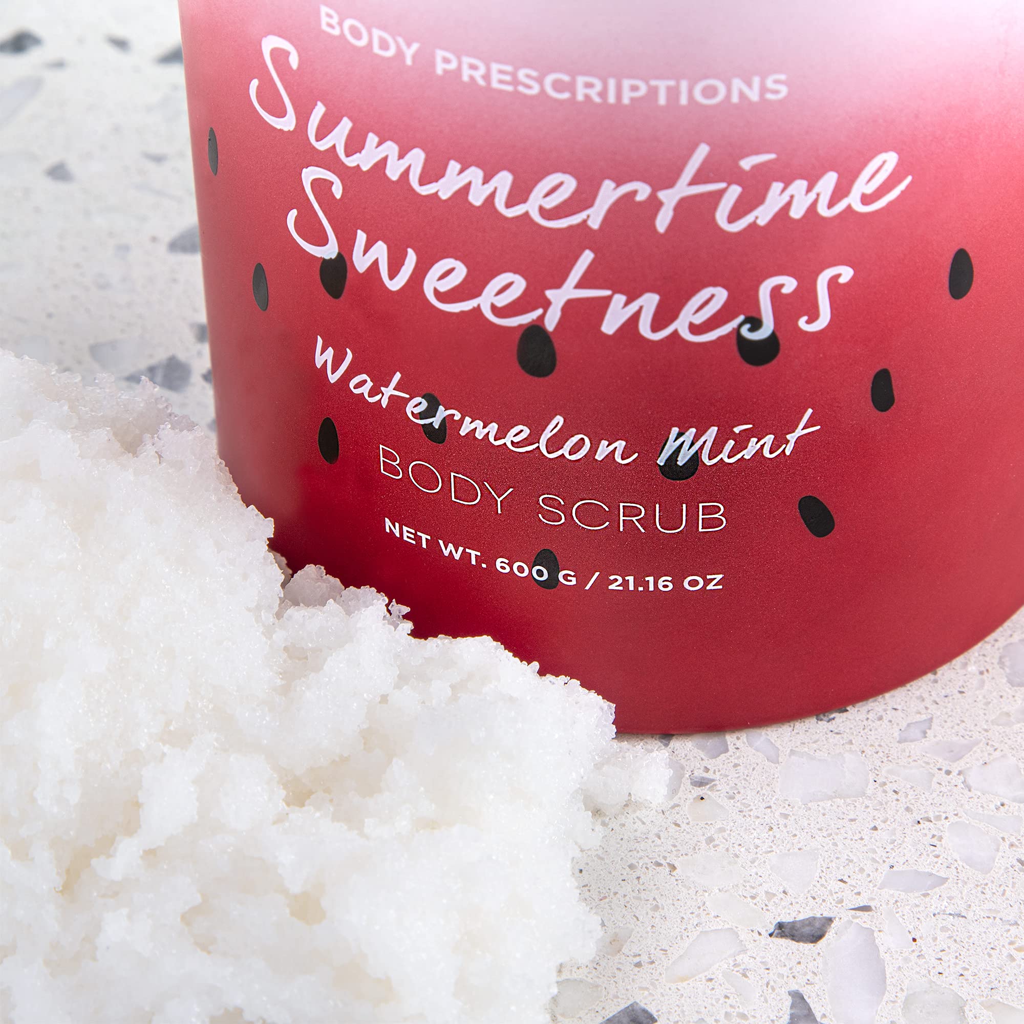 Summertime Sweetness Body Scrub & Exfoliating Wash - Watermelon Mint Infused Cleanser for Nourished, Ultra Smooth Skin | Perfect for Summer Skincare & Post-Workout Refreshment