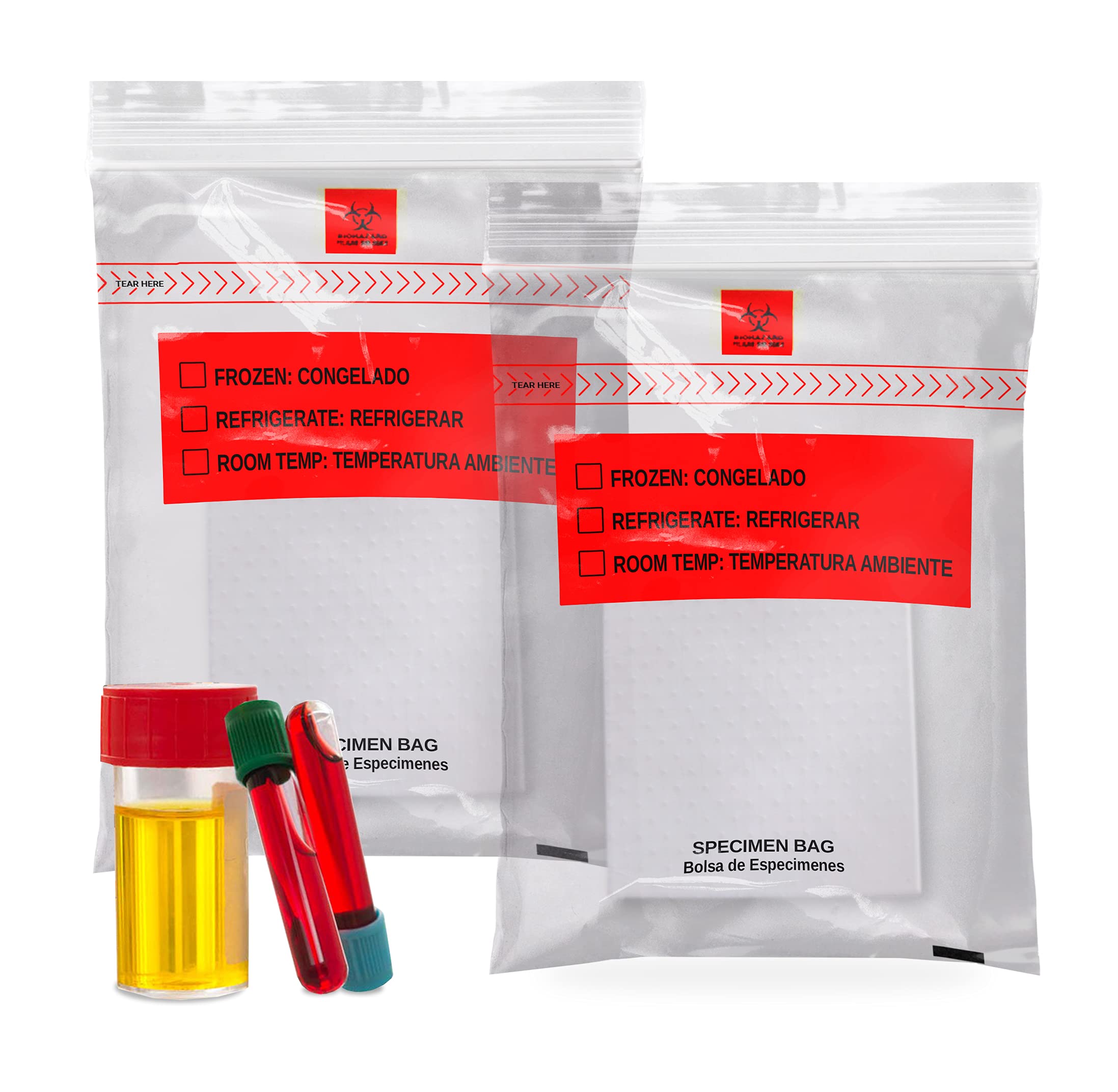 APQ 1000 Pack 8x10 Clear Plastic Specimen Transfer Bags - 1.75 Mil Low Density Polyethylene with Removable Biohazard Symbol | Medical Grade for Hospitals, Clinics & Laboratories | Ideal for Specimen Collection, Storage & Transport