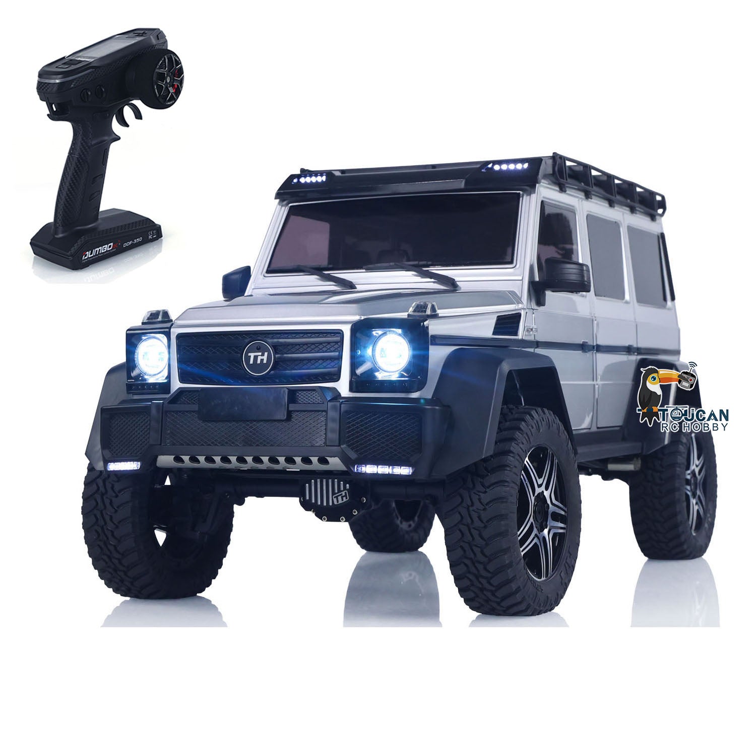 1/8 Scale TRACTION HOBBY RC Rock Crawler - KM5 Portal Axle Differential Lock 4WD Off-Road Truck with 2-Speed Gearbox & 775 Brushed Motor (PNP) - Perfect for Trail Crawling, Rock Racing and Outdoor Adventure