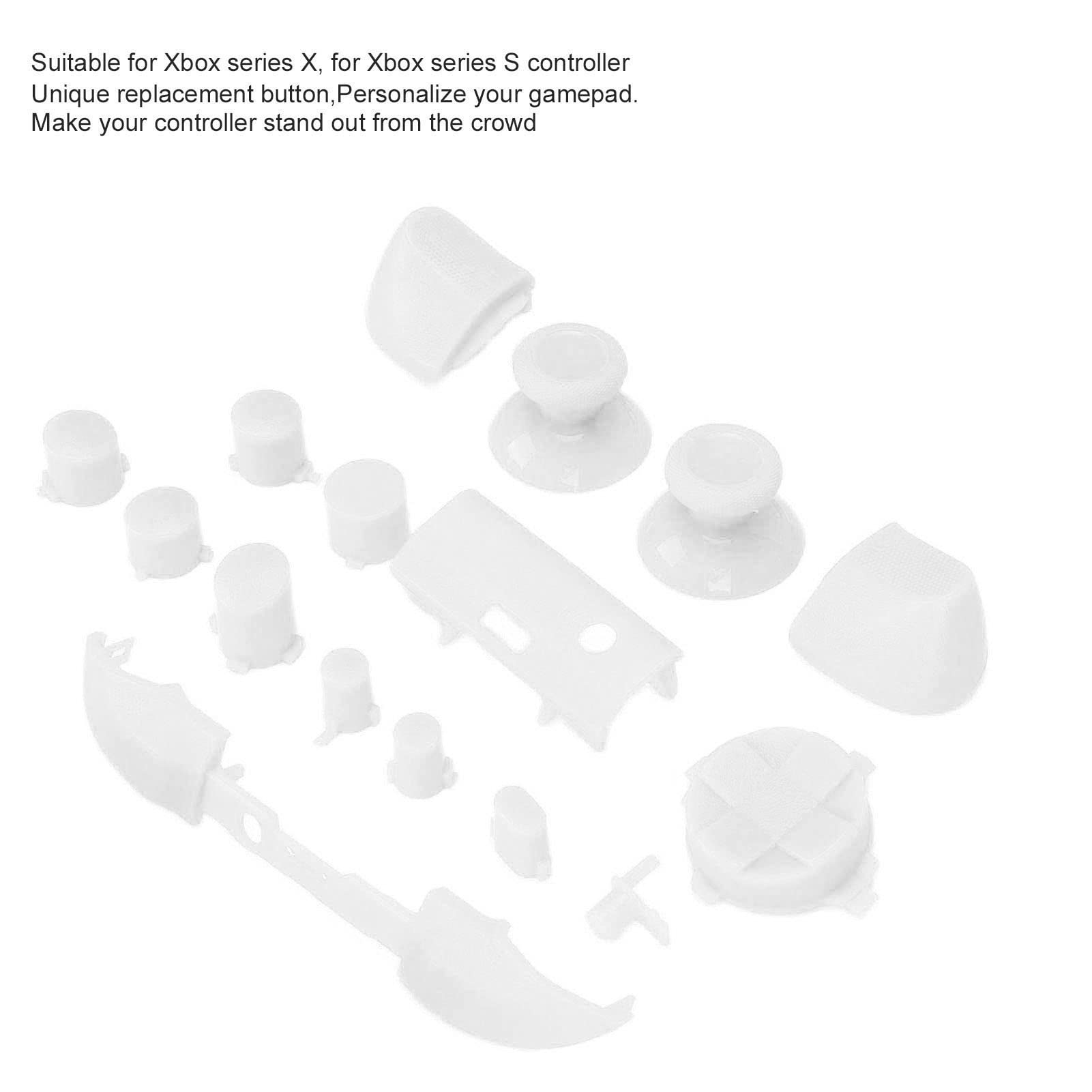 Complete Game Controller Button Set for Series (White) - Replacement Parts for Enhanced Gaming Experience