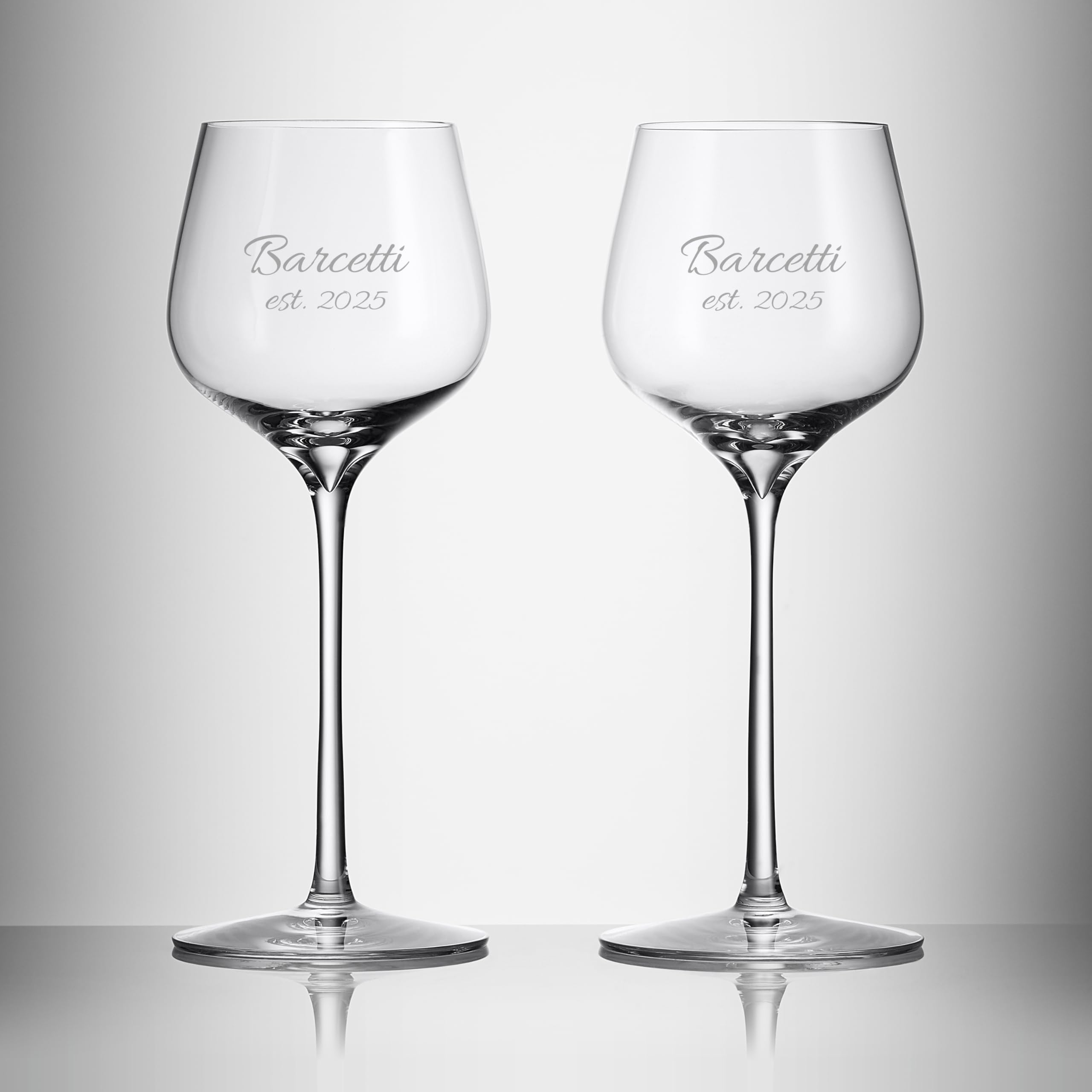 Waterford Personalized Elegance 7.4oz Crystal Dessert Wine Glasses Set of 2 - Custom Engraved Stemware for Moscato, Sauternes, Madeira & Sweet Wines | Perfect Gift for Wine Lovers, Anniversary, Wedding & Special Occasions | Elegant After-Dinner Drinkware for Fine Dining & Entertaining