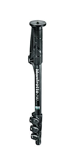 Manfrotto Compact Aluminum Monopod with Quick Release Plate - Lightweight & Adjustable Camera Stand for DSLR, Mirrorless, and Video Cameras - Perfect for Travel, Sports, and Event Photography