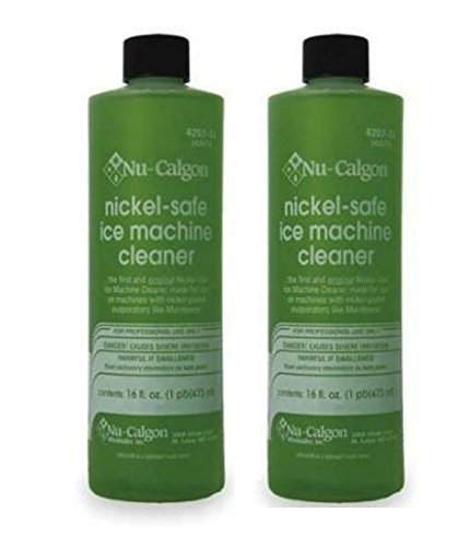 Nu Calgon 4287-34 Ice Machine Cleaner - Nickel Safe, 2 Pack (4 Bottles Total) | Commercial & Home Ice Maker Maintenance for Restaurants, Bars, and Household Use