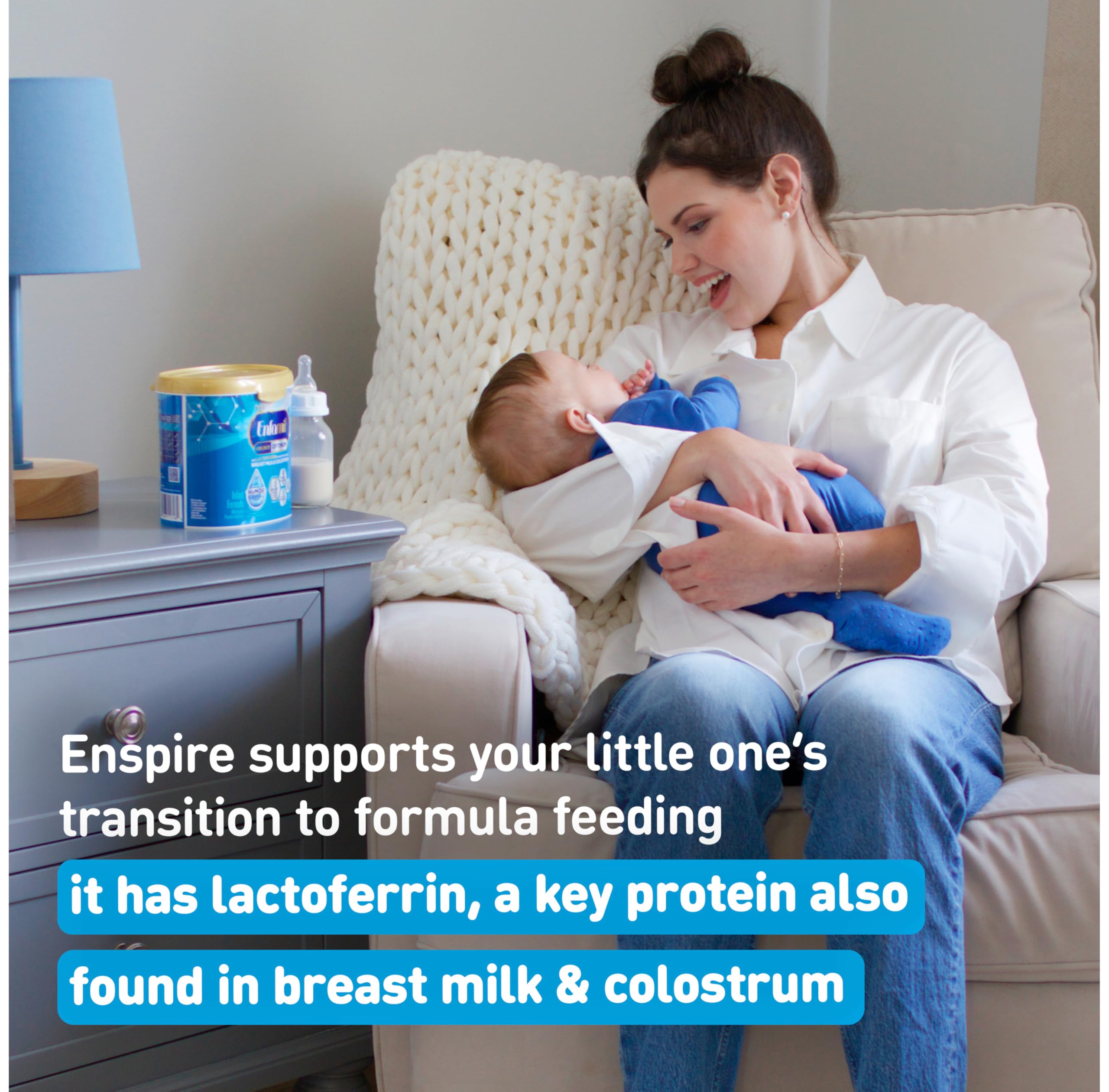 Enfamil Optimum Baby Formula - Closest to Breast Milk with Immune-Supporting Lactoferrin & Brain-Building DHA | 30 Oz (Pack of 4) | Ideal for Newborns & Infants, Perfect for Daycare & Travel Feeding