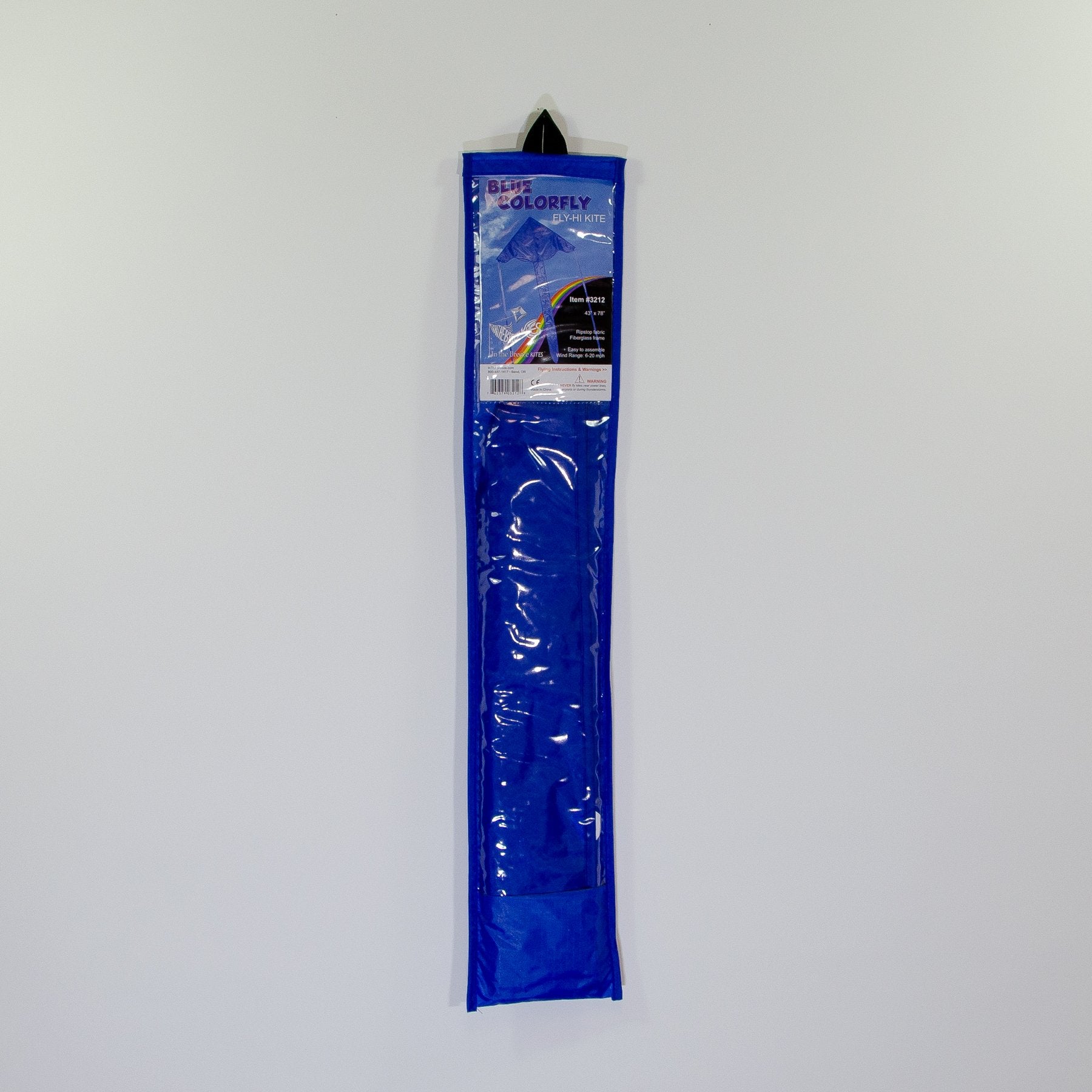 Solid Color Fly Hi Kites - Blue Outdoor Kite for Kids & Adults - Perfect for Beach, Park and Family Fun Days