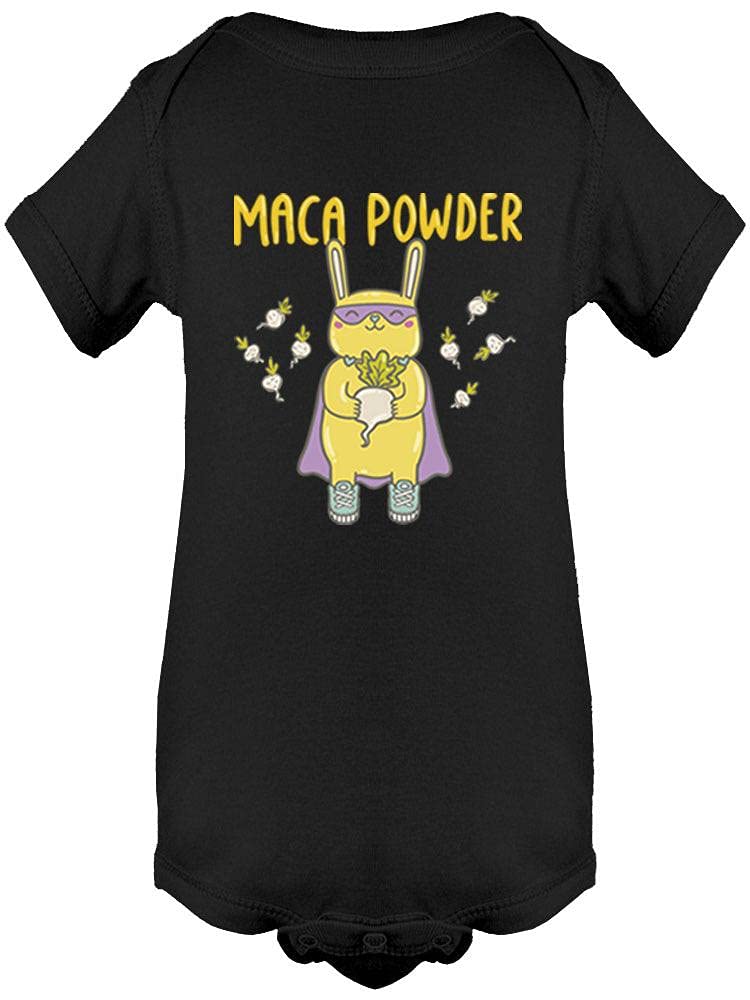 Organic Maca Powder Bunny Bodysuit for Babies - Soft Cotton Infant Onesie with Cute Bunny Print - Perfect for Newborn Photoshoots, Baby Showers & Everyday Comfort