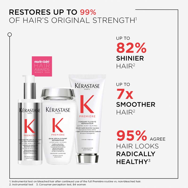 Kérastase Première Anti-Rigidity Decalcifying Repairing Hair Conditioner - Restores Strength & Shine for Damaged Hair - Perfect for Color-Treated & Chemically Processed Hair