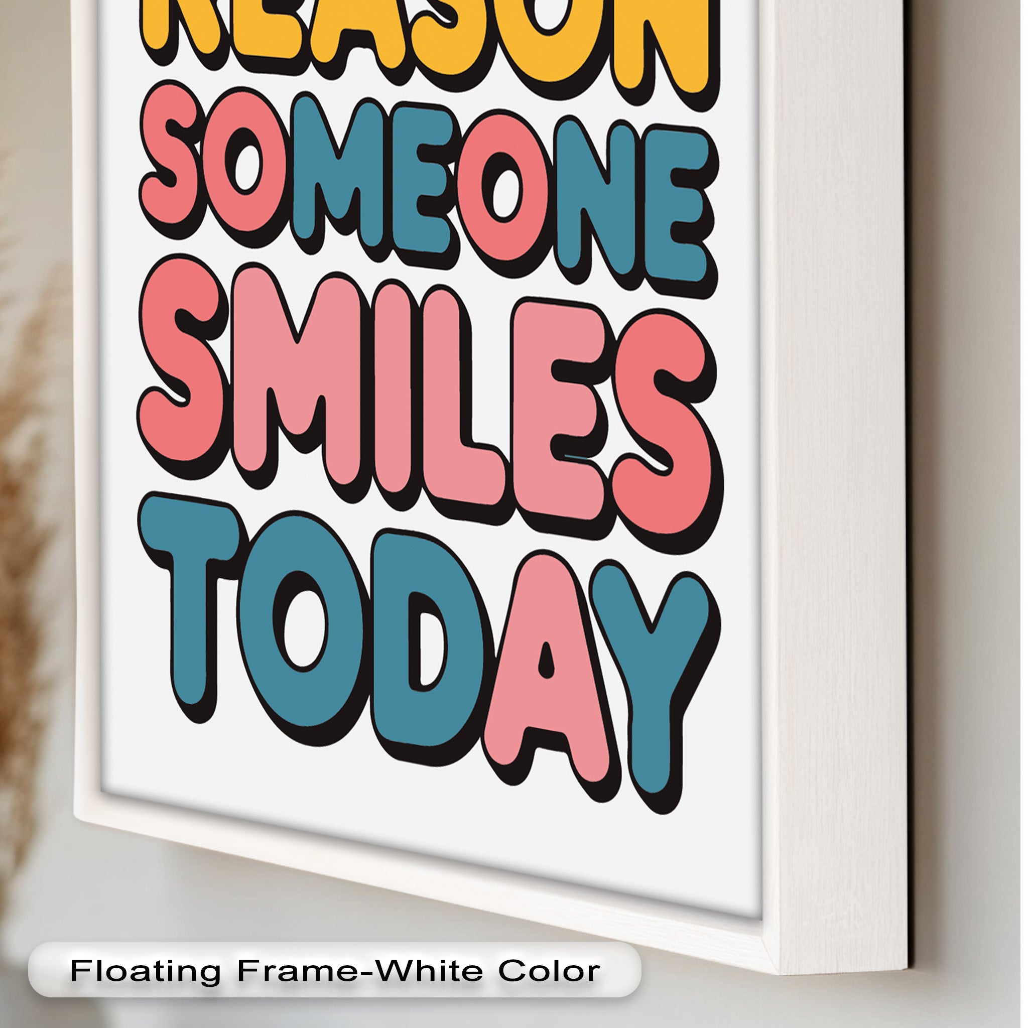 Be the Reason Someone Smiles - Handmade Oil Painting Wall Art for Living Room, Bedroom & Office Decor | Unique Gift Idea for Home & Holidays