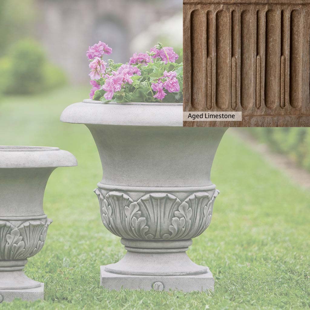 Campania International Williamsburg Acanthus Large Outdoor Planter - Classic Garden Decor for Patio, Porch, and Landscape Design